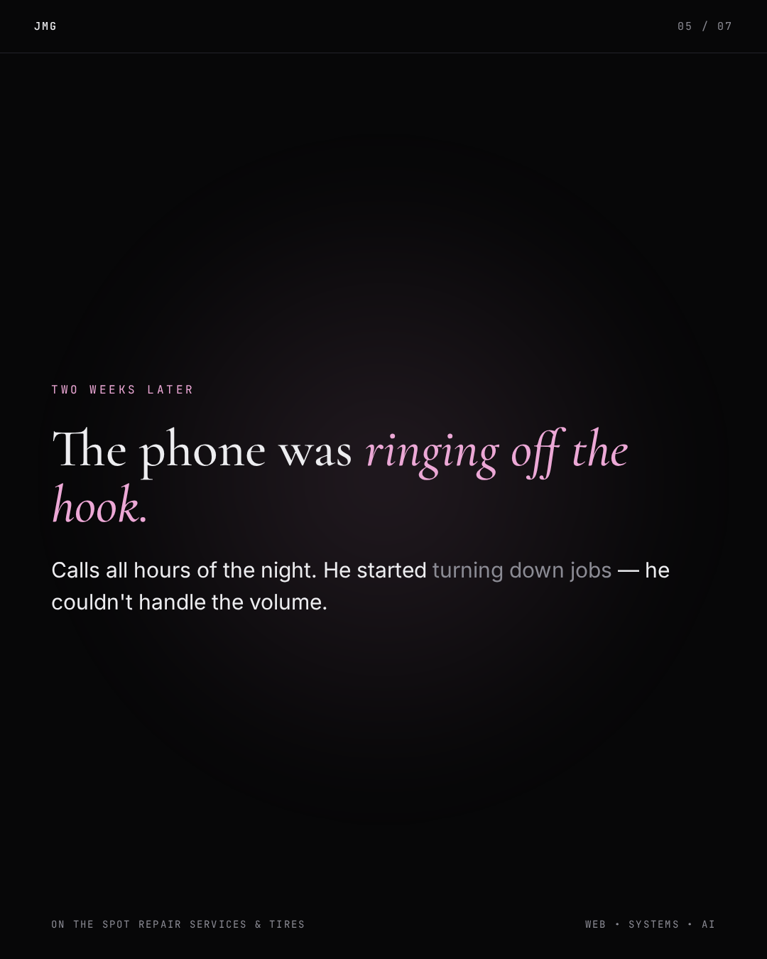 On The Spot case study carousel — slide 5