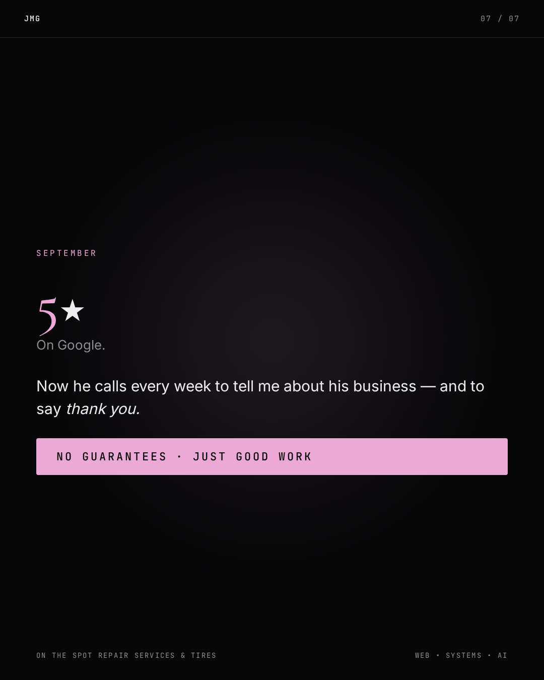 On The Spot case study carousel — slide 7